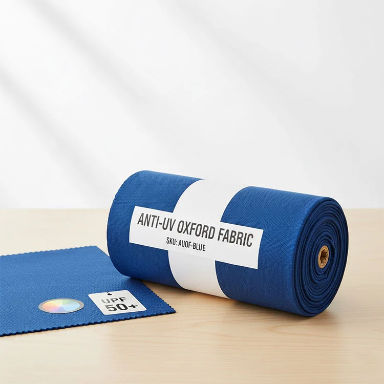 Polyesterová Oxford tkanina proti UV žiareniu Polyesterová Oxford tkanina proti UV žiareniu